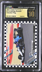 2021 Topps Formula 1 #114 George Russell Checker Flag CGC 10