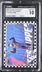 2021 Formula 1 #48 Max Verstappen Checker Flag CGC 10