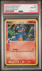 2005 Pokemon Ex Delta Species Reverse Holo Bagon #58 PSA 8
