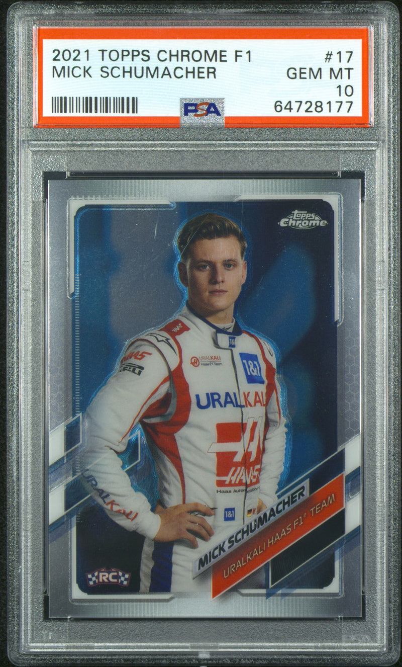 2021 Topps Chrome Mick Schumacher #17 PSA 10