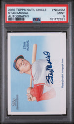 2010 Topps National Chicle Autographs Stan Musial #NCASM PSA 9