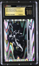 2022 Topps Chrome #138 Theo Pourchaire Black & White Ray Wave Refractor CGC 10