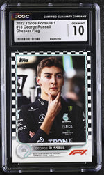 2022 Topps #18 George Russell Checker Flag CGC 10