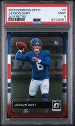 2025 Donruss Optic '15 Retro Jaxson Dart #2 PSA 9