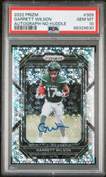2022 Panini Prizm Autograph No Huddle Garrett Wilson #309 PSA 10