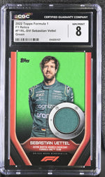 2022 Formula 1 #F1RL-SVI Sebastian Vettel F1 Relics /75 CGC 8
