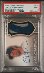 2017 Topps Dynasty Autograph Patch Clayton Kershaw #CE1 PSA 9
