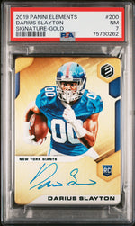 2019 Panini Elements Signature-Gold Darius Slayton #200 /50 PSA 7
