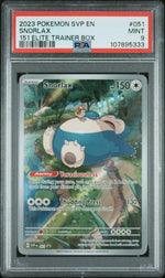 2023 Pokemon Scarlet and Violet Black Star Promo 151 Elite Trainer Box Snorlax #051 PSA 9