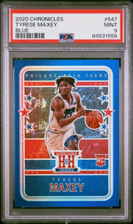 2020 Panini Chronicles Blue Tyrese Maxey #547 /99 PSA 9