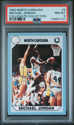 1990 North Carolina Collegiate Collection Michael Jordan #3 PSA 8