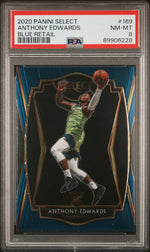 2020 Panini Select Premier Level Blue Retail Anthony Edwards #169 PSA 8