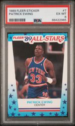 1989 Fleer Stickers Patrick Ewing #7 PSA 6