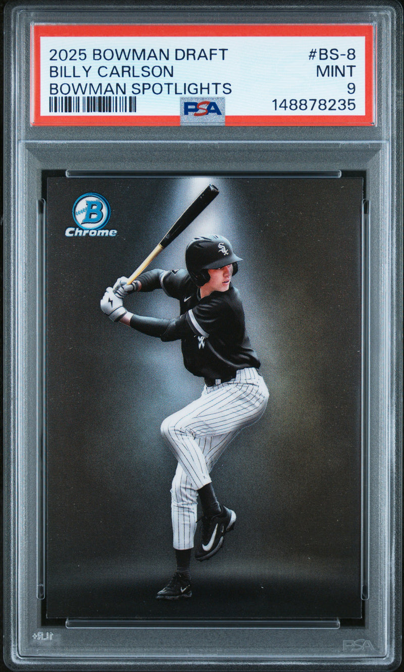 2025 Bowman Draft Billy Carlson #BS-8 Bowman Spotlights PSA 9