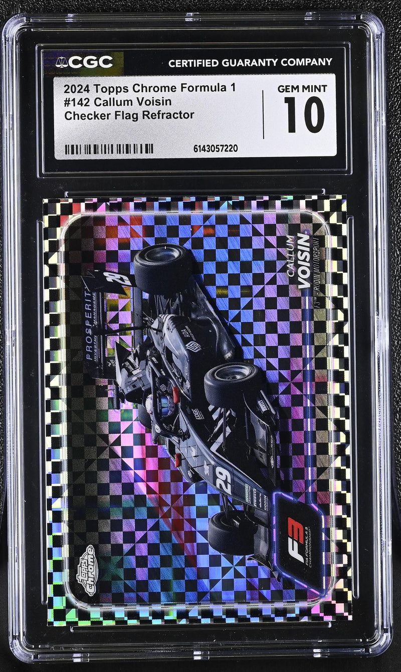 2024 Topps Chrome #142 Callum Voisin Checker Flag Refractor CGC 10