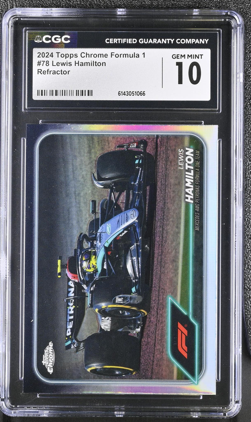 2024 Topps Chrome #78 Lewis Hamilton Refractor CGC 10