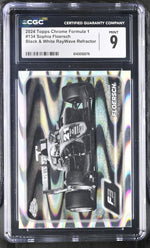 2024 Topps Chrome #134 Sophia Floersch Black & White RayWave Refractor CGC 9