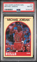 1990 Hoops Superstars Michael Jordan #12 PSA 8