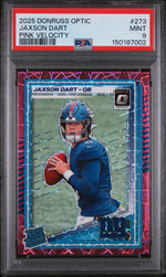 2025 Donruss Optic Pink Velocity Jaxson Dart #273 /99 PSA 9