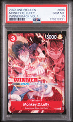 2022 One Piece Promos Winner Pack Vol.1 Monkey D. Luffy #6 PSA 10