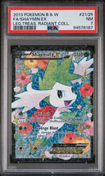 2013 Pokemon Black and White Legendary Treasures Radiant Collection Shaymin Ex #RC21 PSA 7