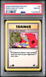 2000 Pokemon Team Rocket 1st Edition Goop Gas Attack #78 PSA 8