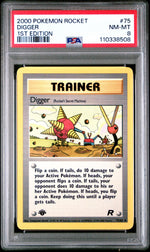 2000 Pokemon Team Rocket 1st Edition Digger #75 PSA 8