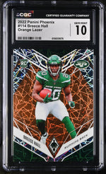 2022 Phoenix #114 Breece Hall Orange Lazer CGC 10