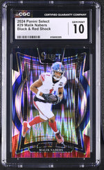 2024 Select #29 Malik Nabers Black & Red Shock CGC 10