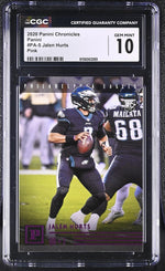 2020 Chronicles #PA-5 Jalen Hurts Pink CGC 10