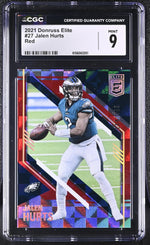 2021 Donruss Elite #27 Jalen Hurts CGC 9