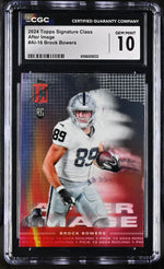 2024 Topps Signature Class #AI-16 Brock Bowers After Image CGC 10