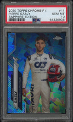 2020 Topps Chrome Formula 1 Sapphire Edition Pierre Gasly #11 PSA 10