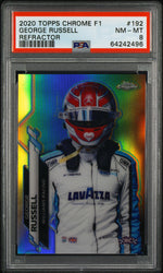 2020 Topps Chrome Formula 1 Refractor George Russell #192 PSA 8