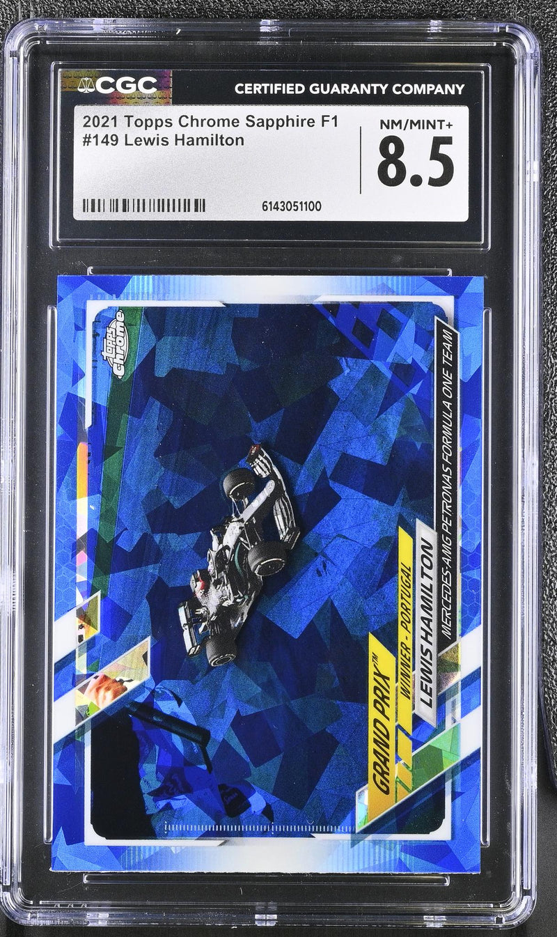 2021 Topps Chrome #149 Lewis Hamilton Grand Prix Winners CGC 8.5