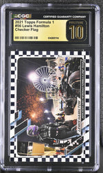 2021 Topps #56 Lewis Hamilton Checker Flag CGC 10