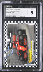 2021 Topps Formula 1 #165 Sebastian Vettel Checker Flag CGC 9
