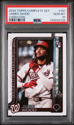 2025 Topps Factory Set Retail Rookie Variations James Wood #181 PSA 10