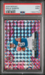 2024 Panini Mosaic Camo Pink Mosaic Malik Nabers #284 PSA 9