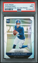 2025 Panini Prizm Flashback Rookie Silver Prizm Jaxson Dart #10 PSA 9