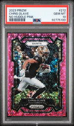2023 Panini Prizm No Huddle Pink Chris Olave #212 15/15 PSA 10