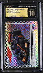 2022 Topps Chrome #150 Amaury Cordeel Checker Flag Refractor CGC 10