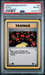 2000 Pokemon Team Rocket 1st Edition Sleep #79 PSA 8