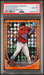 2025 Bowman Chrome Orange Geometric Ketel Marte #51 /25 PSA 10