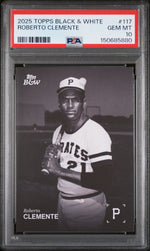2025 Topps Black and White Roberto Clemente #117 PSA 10