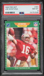 1989 Pro Set Joe Montana #381 PSA 8