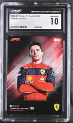 2022 Topps F1 #16 Charles Leclerc Lights Out CGC 10