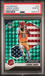 2020 Panini Mosaic Green Mosaic LeBron James #247 PSA 10