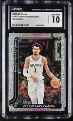 2025 Topps #195 Victor Wembanyama Sandglitter 6156059298 CGC 10