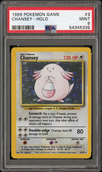 1999 Pokemon Base Set Holo Chansey #3 PSA 9
